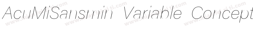 AcuMiSansmin Variable Concept(91)字体转换